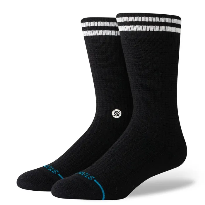Butter Blend Crew Socks Waffles N Butter 8211 Black MenWomen Stance Crew