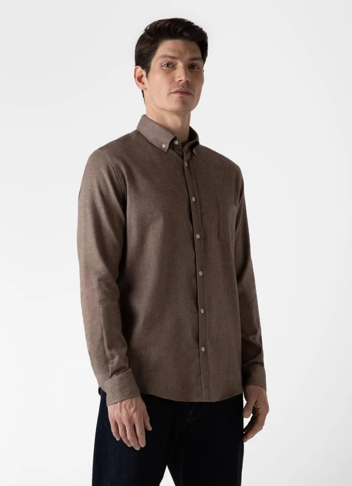 Button Down Flannel Shirt Cedar Men SUNSPEL Shirts