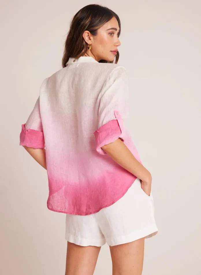 Button Down Women Bella Dahl Capri Button Down 8211 Pink Ombre Dye Button Down Women Bella Dahl Capri Button Down 8211 Pink Ombre Dye