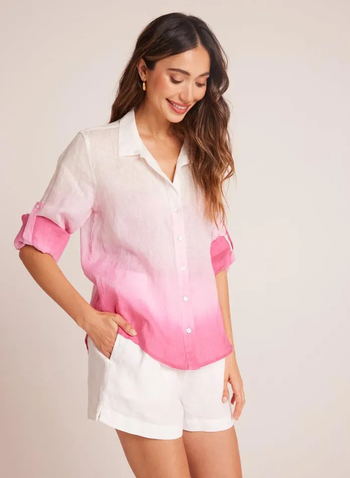 Button Down Women Bella Dahl Capri Button Down 8211 Pink Ombre Dye Button Down Women Bella Dahl Capri Button Down 8211 Pink Ombre Dye