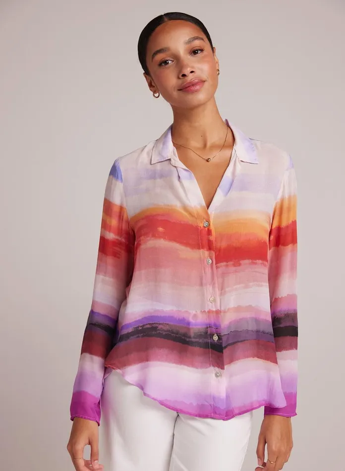 Button Down Women Bella Dahl Clean Shirt 8211 Canyon Stripe Print Button Down Women Bella Dahl Clean Shirt 8211 Canyon Stripe Print