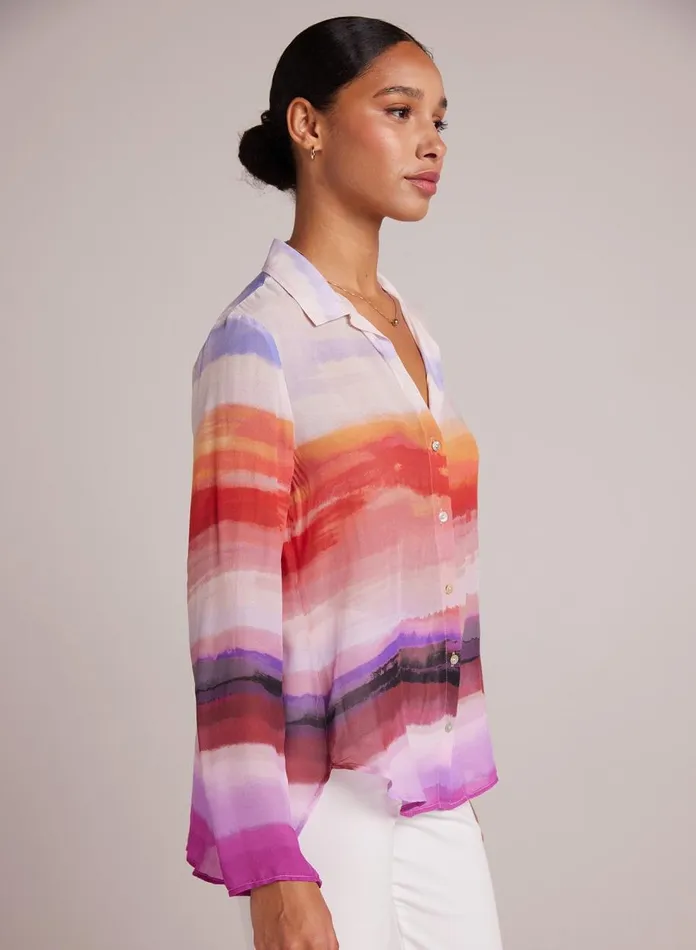 Button Down Women Bella Dahl Clean Shirt 8211 Canyon Stripe Print Button Down Women Bella Dahl Clean Shirt 8211 Canyon Stripe Print
