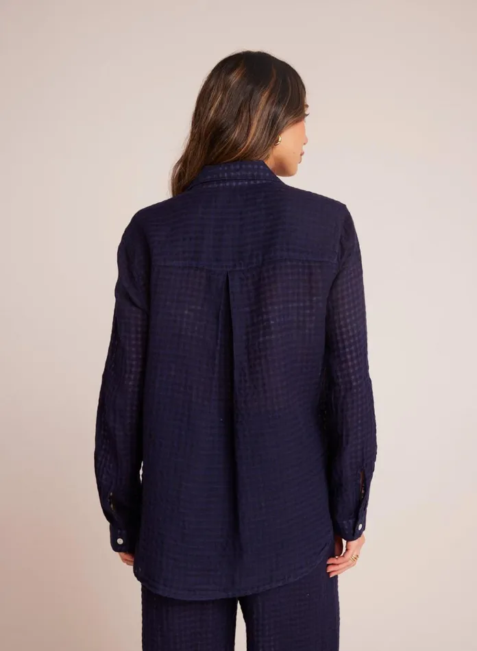 Button Down Women Bella Dahl Oversized Pocket Button Down 8211 Tropic Navy Button Down Women Bella Dahl Oversized Pocket Button Down 8211 Tropic Navy