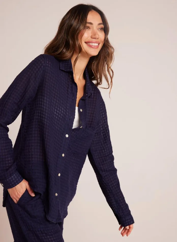 Button Down Women Bella Dahl Oversized Pocket Button Down 8211 Tropic Navy Button Down Women Bella Dahl Oversized Pocket Button Down 8211 Tropic Navy
