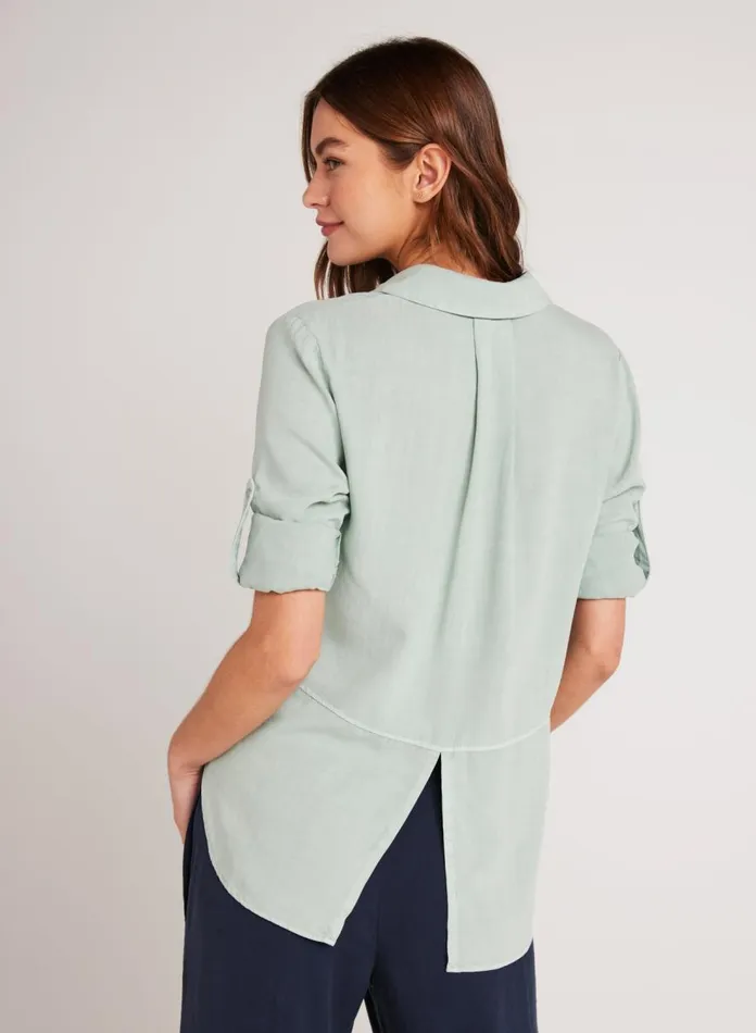 Button Down Women Bella Dahl Split Back Button Down 8211 Oasis Green Button Down Women Bella Dahl Split Back Button Down 8211 Oasis Green