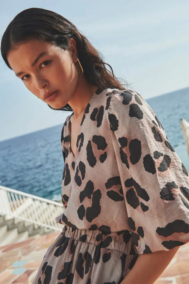 ByBar Blouses Vrouwelijk Juta Cheetah Blouse Cheetas Print