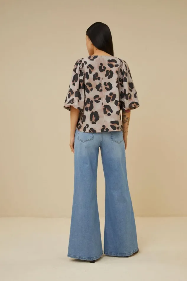 ByBar Blouses Vrouwelijk Juta Cheetah Blouse Cheetas Print ByBar Blouses Vrouwelijk Juta Cheetah Blouse Cheetas Print