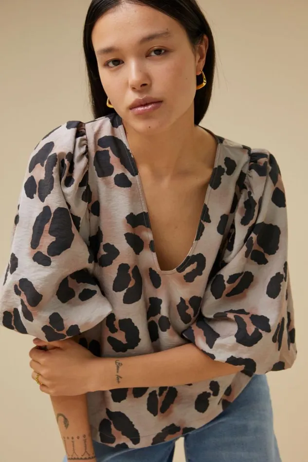 ByBar Blouses Vrouwelijk Juta Cheetah Blouse Cheetas Print ByBar Blouses Vrouwelijk Juta Cheetah Blouse Cheetas Print