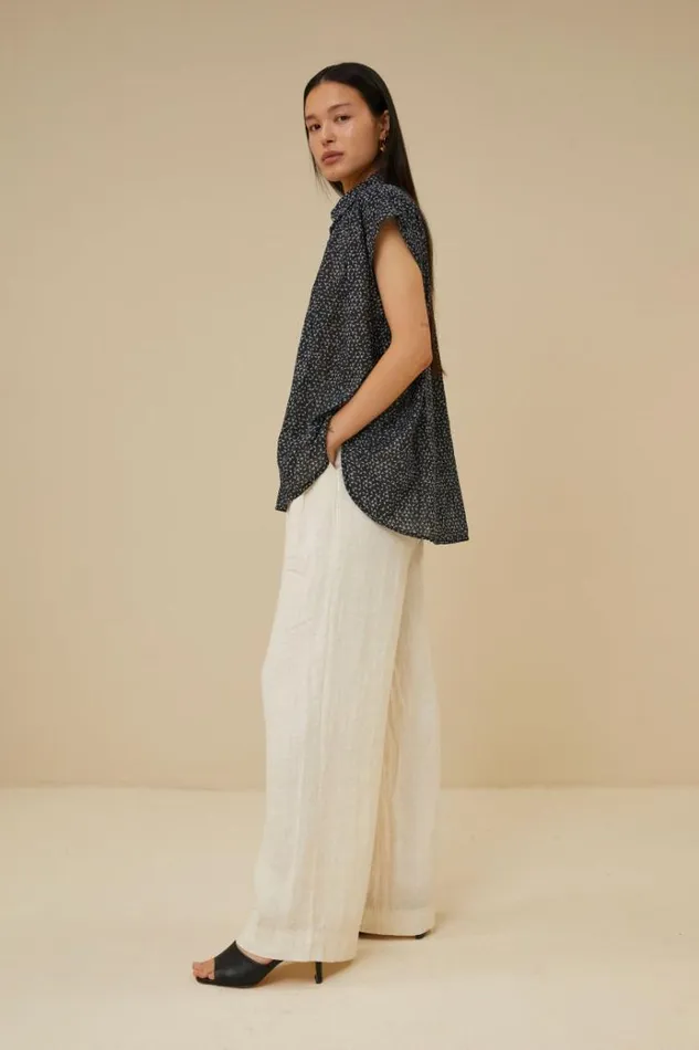 ByBar Blouses Vrouwelijk Stevie Paper Blouse Paper Print ByBar Blouses Vrouwelijk Stevie Paper Blouse Paper Print