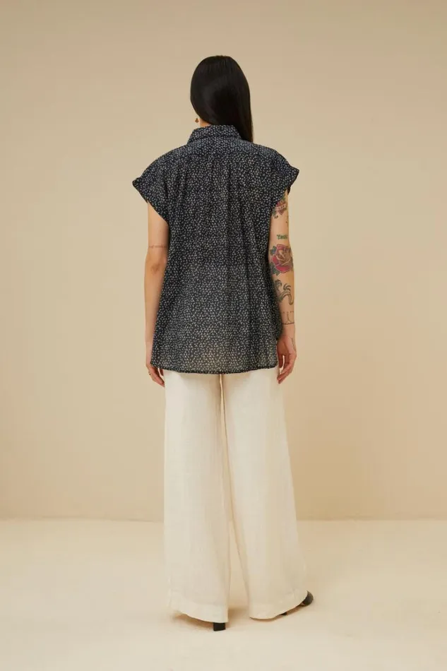ByBar Blouses Vrouwelijk Stevie Paper Blouse Paper Print ByBar Blouses Vrouwelijk Stevie Paper Blouse Paper Print