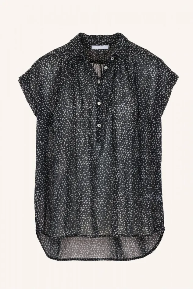 ByBar Blouses Vrouwelijk Stevie Paper Blouse Paper Print ByBar Blouses Vrouwelijk Stevie Paper Blouse Paper Print
