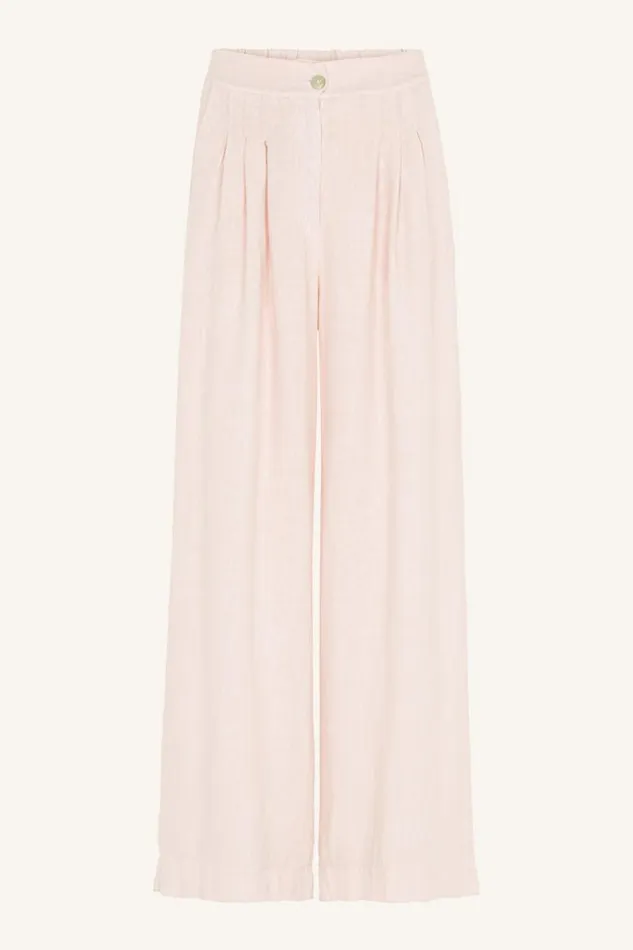ByBar Broeken Vrouwelijk Eli Linen Pant Cipria Pink