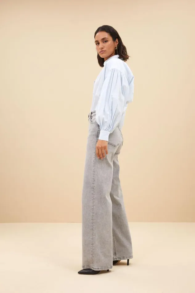 ByBar Broeken Vrouwelijk Lina Pant Grey Denim ByBar Broeken Vrouwelijk Lina Pant Grey Denim