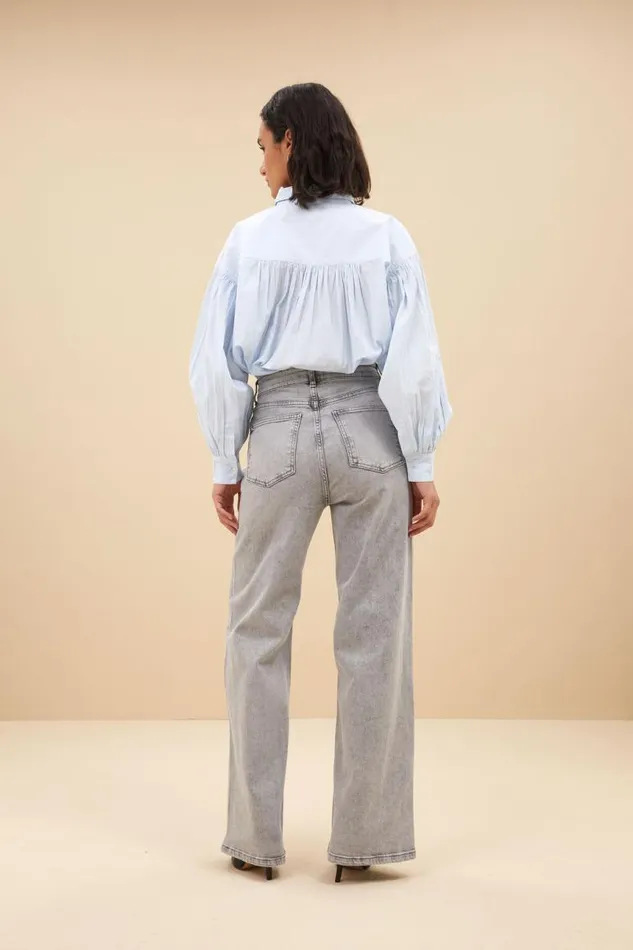 ByBar Broeken Vrouwelijk Lina Pant Grey Denim ByBar Broeken Vrouwelijk Lina Pant Grey Denim