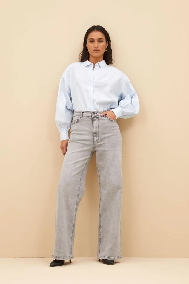 ByBar Broeken Vrouwelijk Lina Pant Grey Denim ByBar Broeken Vrouwelijk Lina Pant Grey Denim