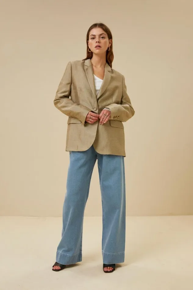 ByBar Jassen Vrouwelijk Jill Gloss Blazer Gold