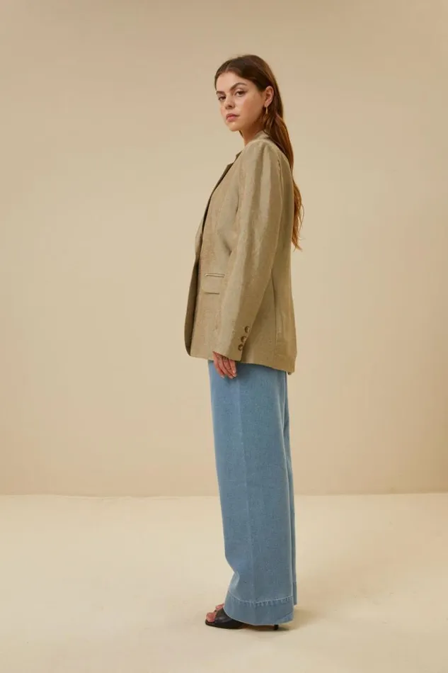 ByBar Jassen Vrouwelijk Jill Gloss Blazer Gold