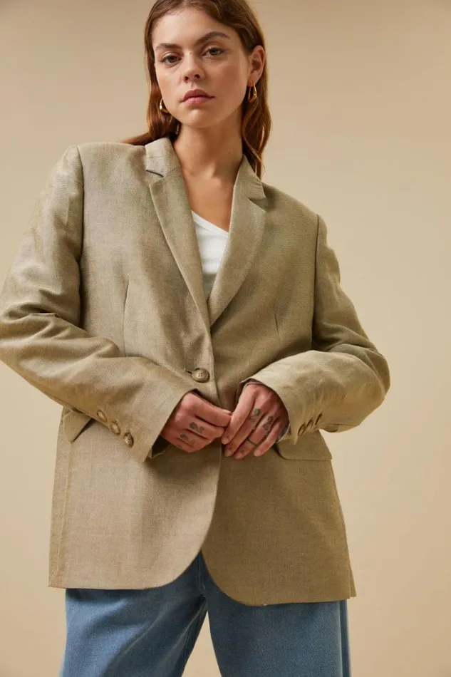 ByBar Jassen Vrouwelijk Jill Gloss Blazer Gold