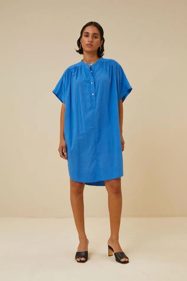 ByBar Jurken Vrouwelijk Amber Dress Queens Blue