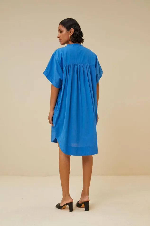 ByBar Jurken Vrouwelijk Amber Dress Queens Blue
