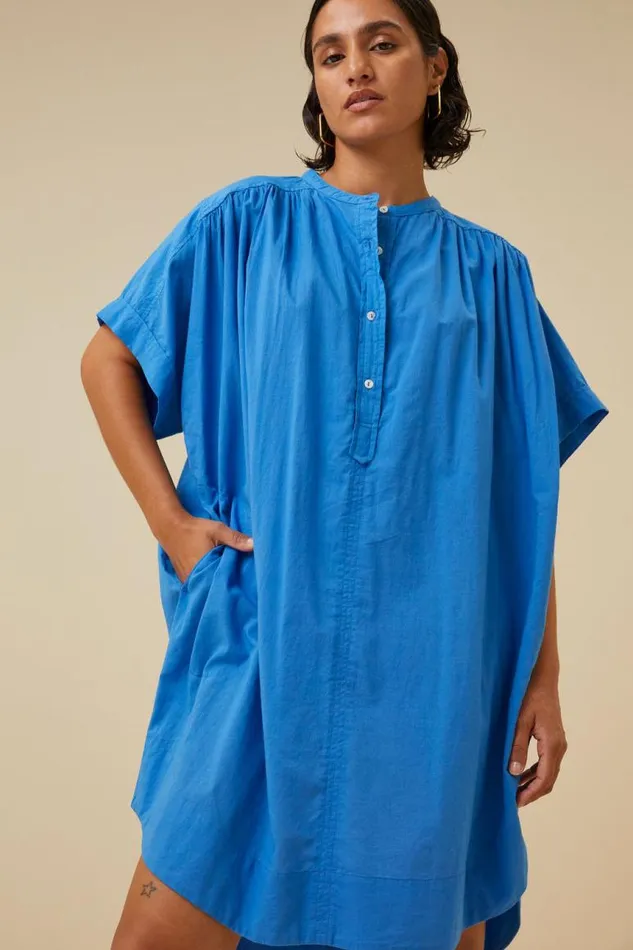 ByBar Jurken Vrouwelijk Amber Dress Queens Blue