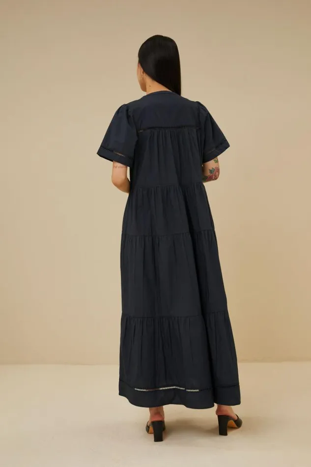 ByBar Jurken Vrouwelijk Jay Poplin Dress Midnight ByBar Jurken Vrouwelijk Jay Poplin Dress Midnight