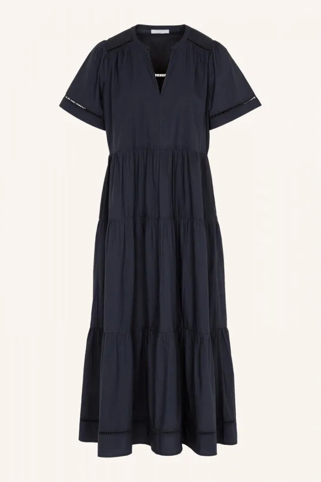 ByBar Jurken Vrouwelijk Jay Poplin Dress Midnight ByBar Jurken Vrouwelijk Jay Poplin Dress Midnight
