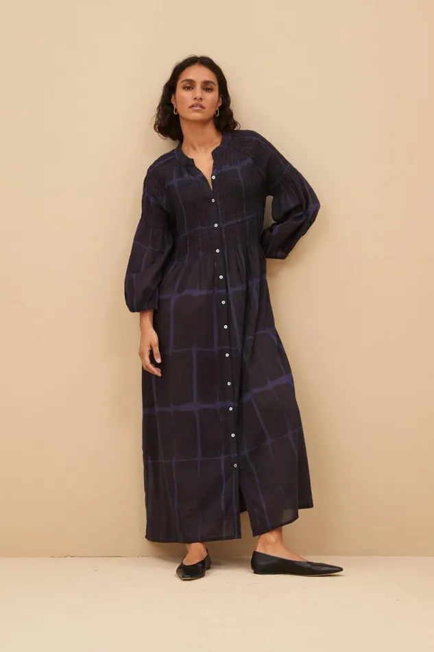 ByBar Jurken Vrouwelijk Loulou Square Dress Square Print ByBar Jurken Vrouwelijk Loulou Square Dress Square Print