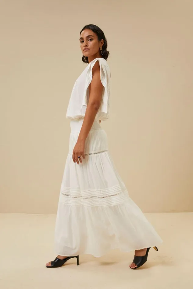 ByBar Rokken Vrouwelijk Xena Skirt Off White