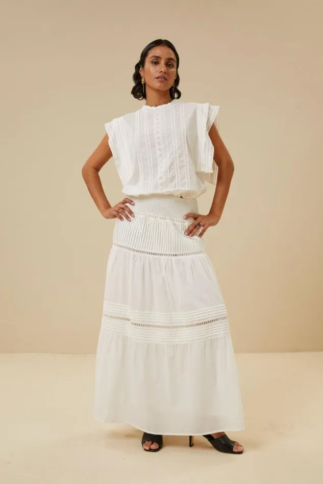 ByBar Rokken Vrouwelijk Xena Skirt Off White