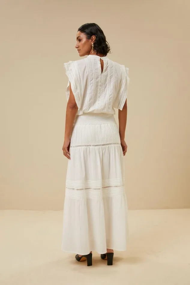 ByBar Rokken Vrouwelijk Xena Skirt Off White