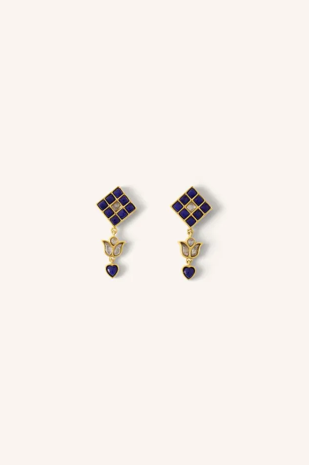 ByBar Sieraden Vrouwelijk Gyan Earring Blue
