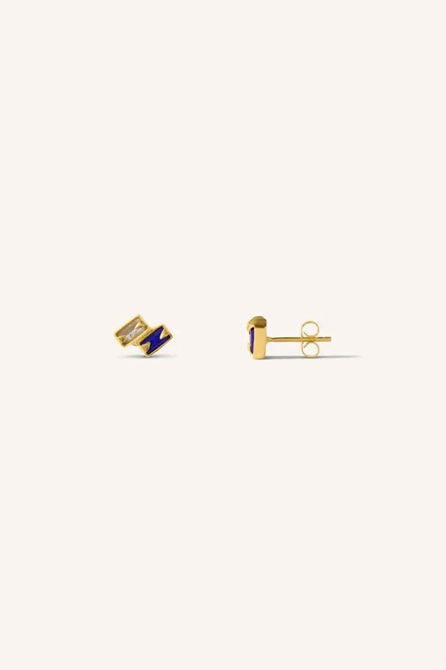 ByBar Sieraden Vrouwelijk Kavi Stud Earring Blue