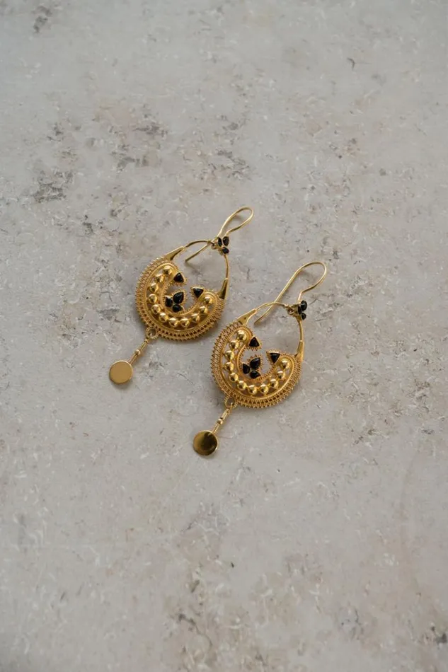 ByBar Sieraden Vrouwelijk Pd Art Earring Black