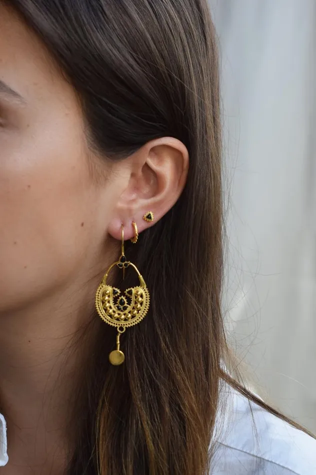 ByBar Sieraden Vrouwelijk Pd Art Earring Black ByBar Sieraden Vrouwelijk Pd Art Earring Black