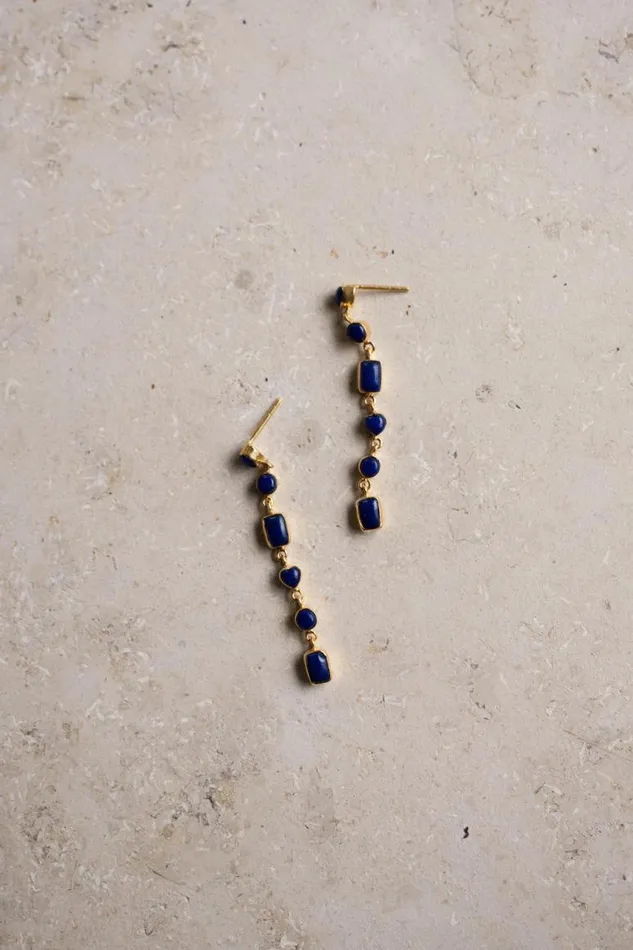 ByBar Sieraden Vrouwelijk Pd Nolan Earring Blue