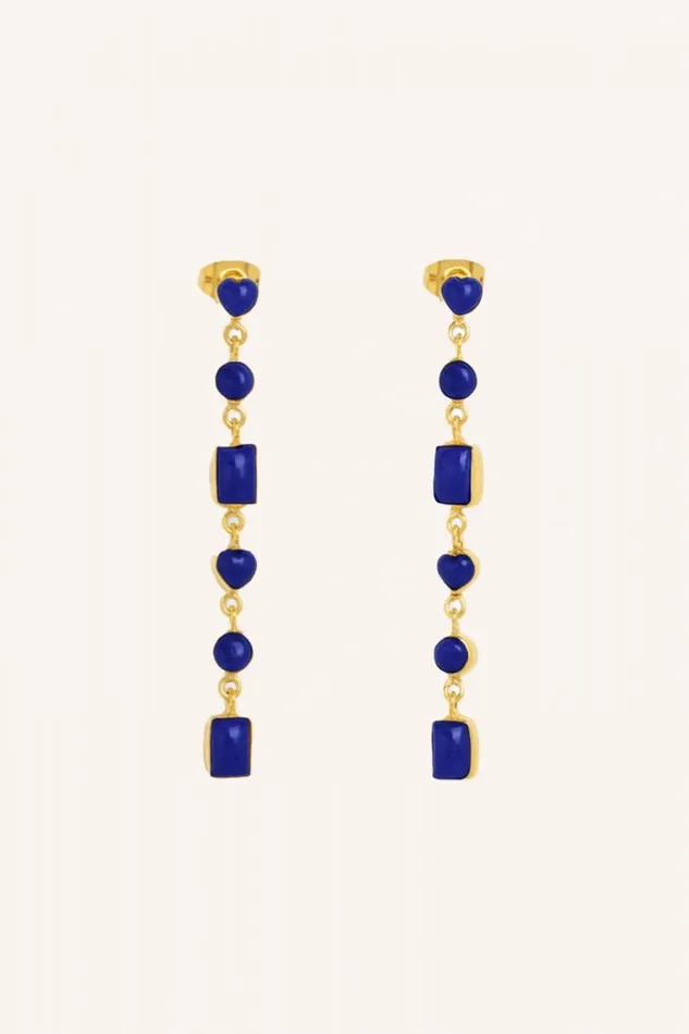 ByBar Sieraden Vrouwelijk Pd Nolan Earring Blue ByBar Sieraden Vrouwelijk Pd Nolan Earring Blue