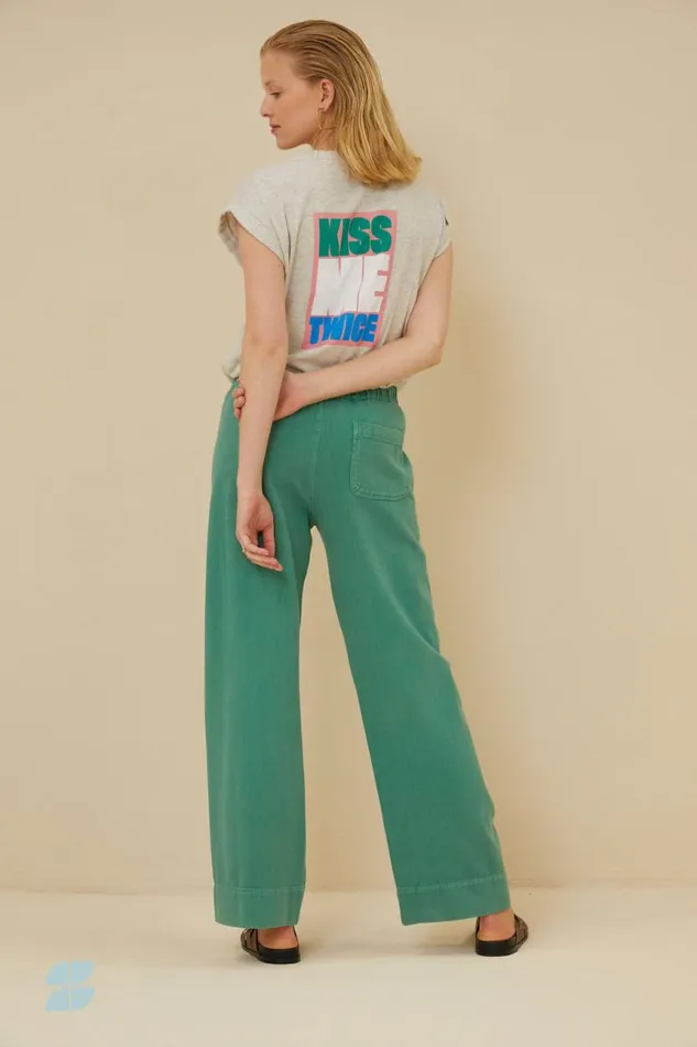 ByBar Tops and Shirts Vrouwelijk Thelma Kiss B Top Light Grey Melee
