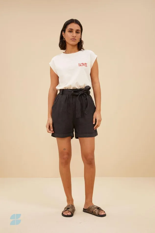 ByBar Tops and Shirts Vrouwelijk Thelma Small Love Top Oyster Melee