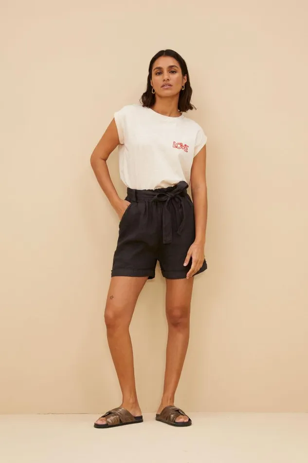 ByBar Tops and Shirts Vrouwelijk Thelma Small Love Top Oyster Melee ByBar Tops and Shirts Vrouwelijk Thelma Small Love Top Oyster Melee