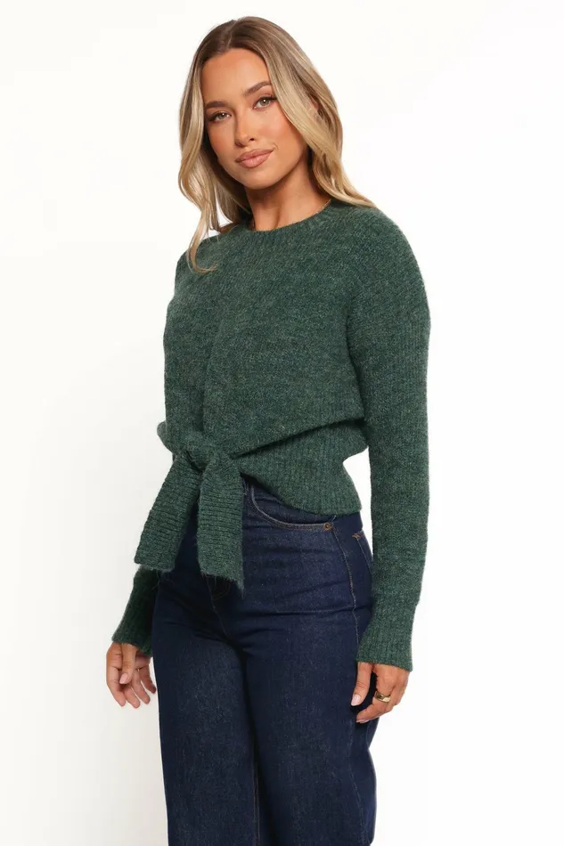 Captivate Knit Sweater Emerald Sweaters Petal and Pup Women