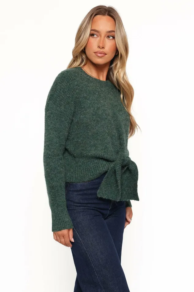 Captivate Knit Sweater Emerald Sweaters Petal and Pup Women