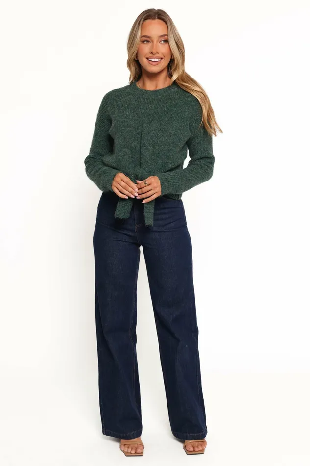 Captivate Knit Sweater Emerald Sweaters Petal and Pup Women
