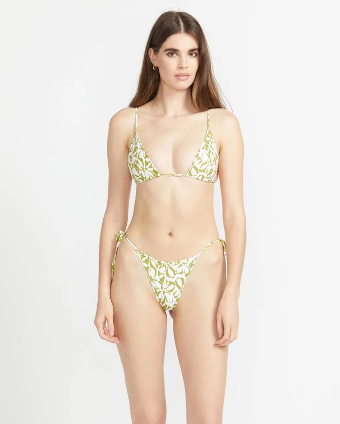Carefree Tiny Bikini Bottom 8211 Shadow Lime Womens Volcom Bikinis