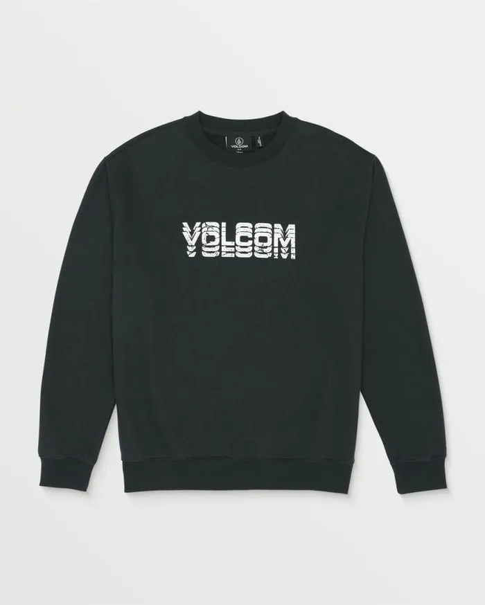 Cement Crew Sweatshirt 8211 Washed Black Heather Mens Volcom Hoodies and Sweatshirts Cement Crew Sweatshirt 8211 Washed Black Heather Mens Volcom Hoodies and Sweatshirts