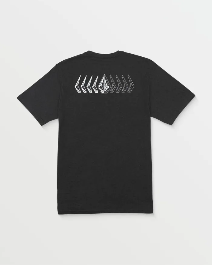 Cement Short Sleeve Tee 8211 Washed Black Heather Mens Volcom TShirts and Tanks