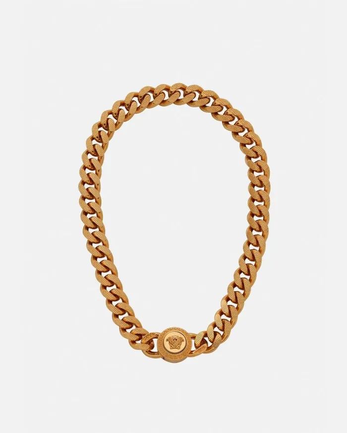 Chain Medusa Necklace Gold WomenMen Versace Necklaces