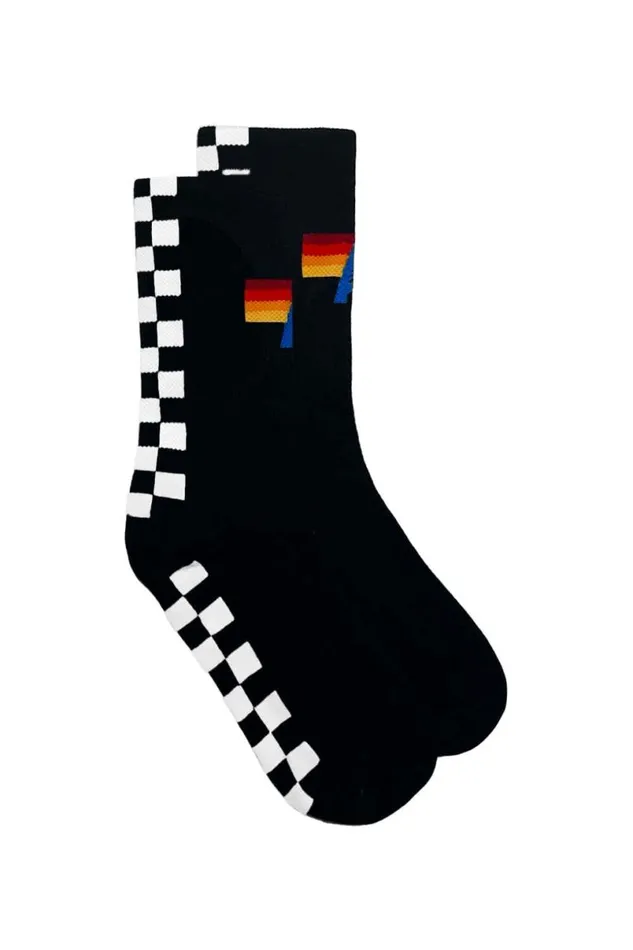 Checkered Sock 8211 Black White WomenMen Aviator Nation Socks