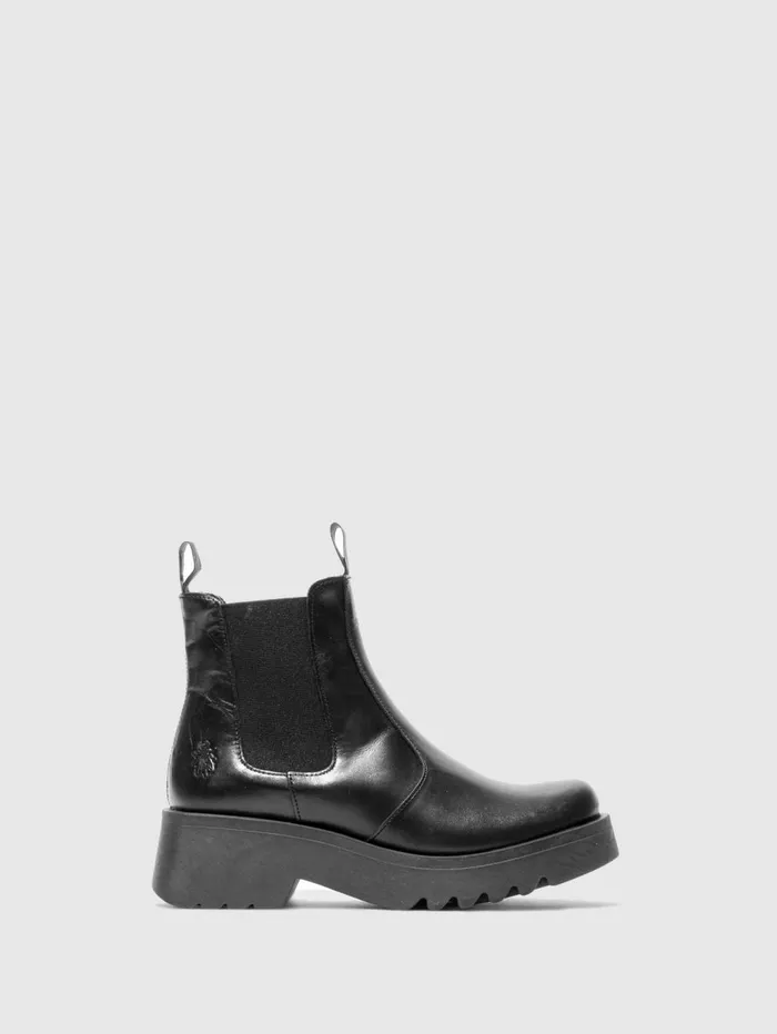 Chelsea Ankle Boots MEDI789FLY RUG BLACK Women Fly London Ankle Boots