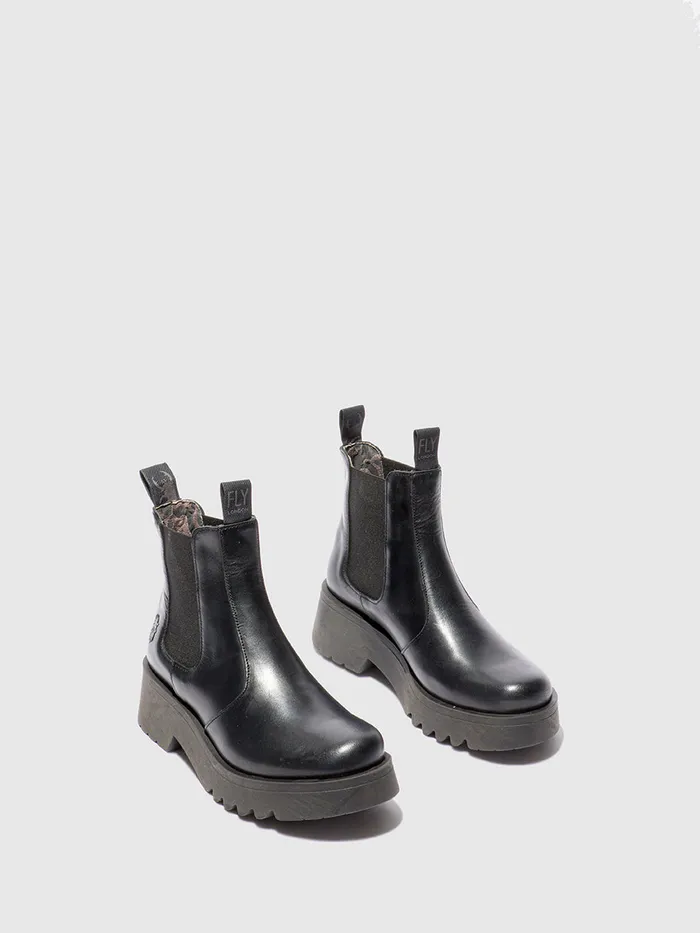 Chelsea Ankle Boots MEDI789FLY RUG BLACK Women Fly London Ankle Boots